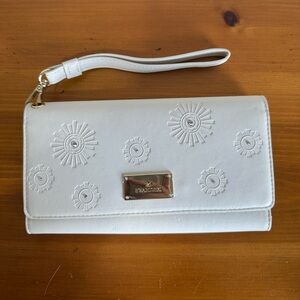 Swarovski Crystal Travel Wallet White